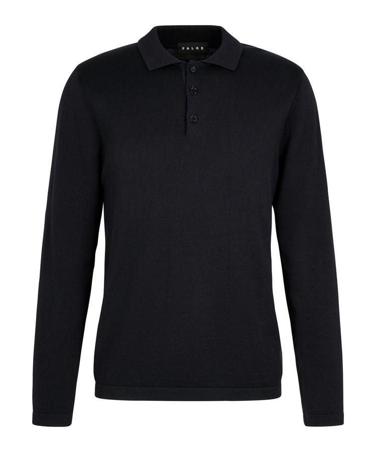 Falke Falke Cotton Polo LS Poloshirt Herren - black (3000) - 0 | SportScheck