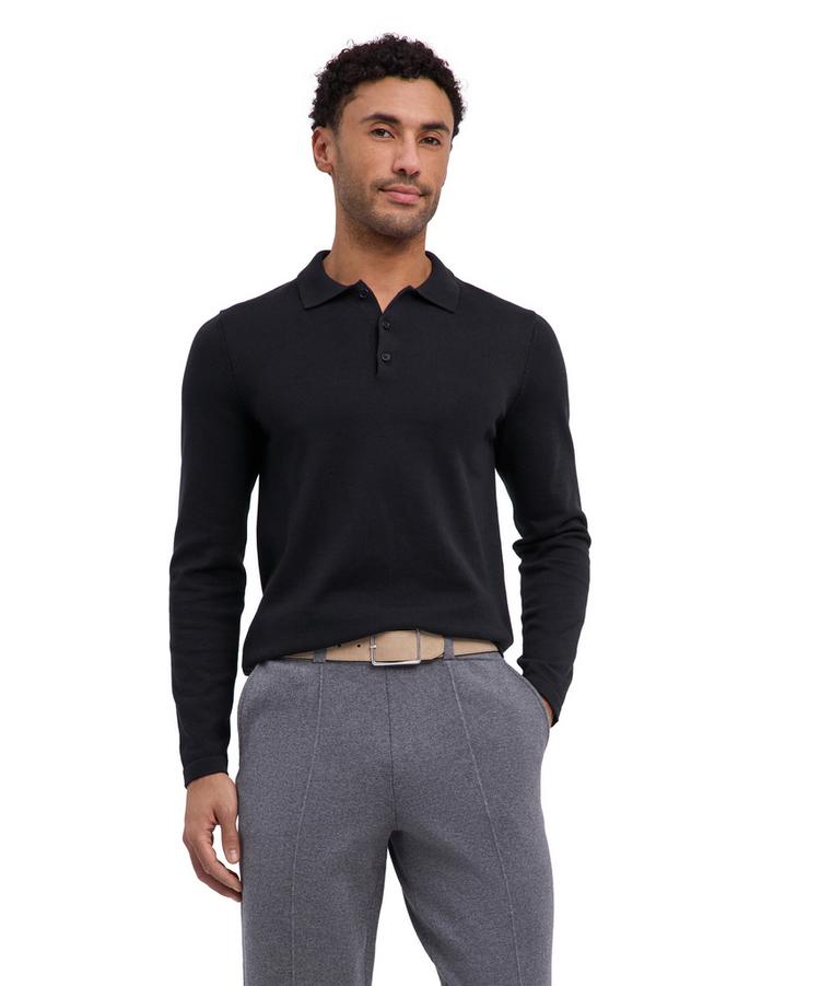 Falke Falke Cotton Polo LS Poloshirt Herren - black (3000) - 0 | SportScheck