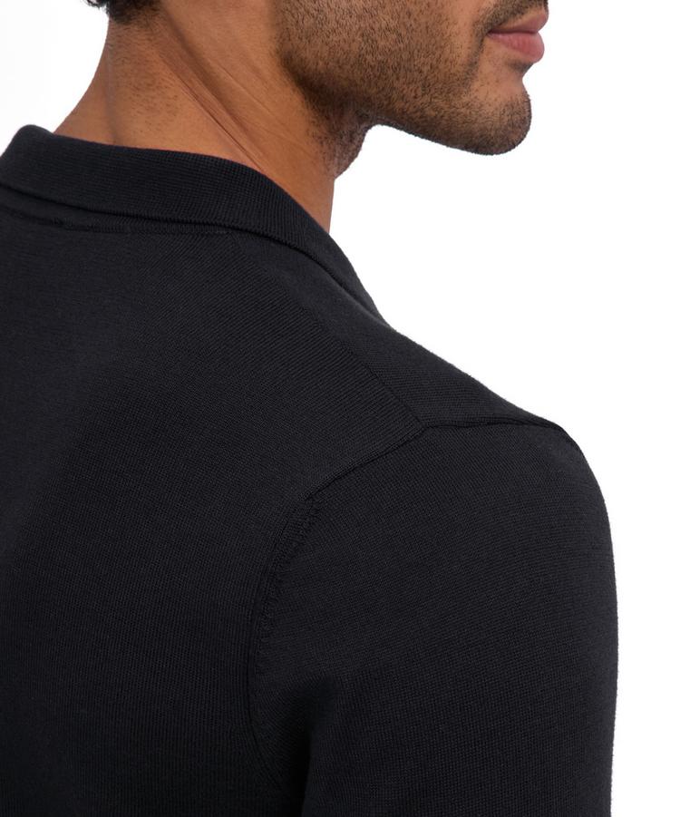 Falke Falke Cotton Polo LS Poloshirt Herren - black (3000) - 2 | SportScheck