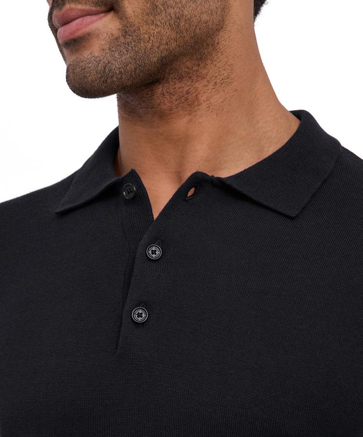 Falke Falke Cotton Polo LS Poloshirt Herren - black (3000) - 3 | SportScheck