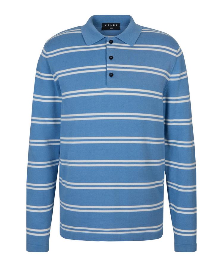 Falke Falke Cotton Polo LS Poloshirt Herren - steelblue (6281) - 0 | SportScheck