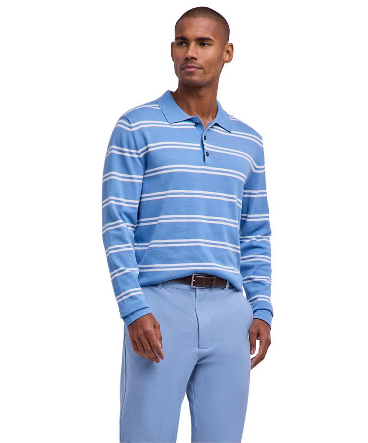 Falke Falke Cotton Polo LS Poloshirt Herren - steelblue (6281) - 0 | SportScheck