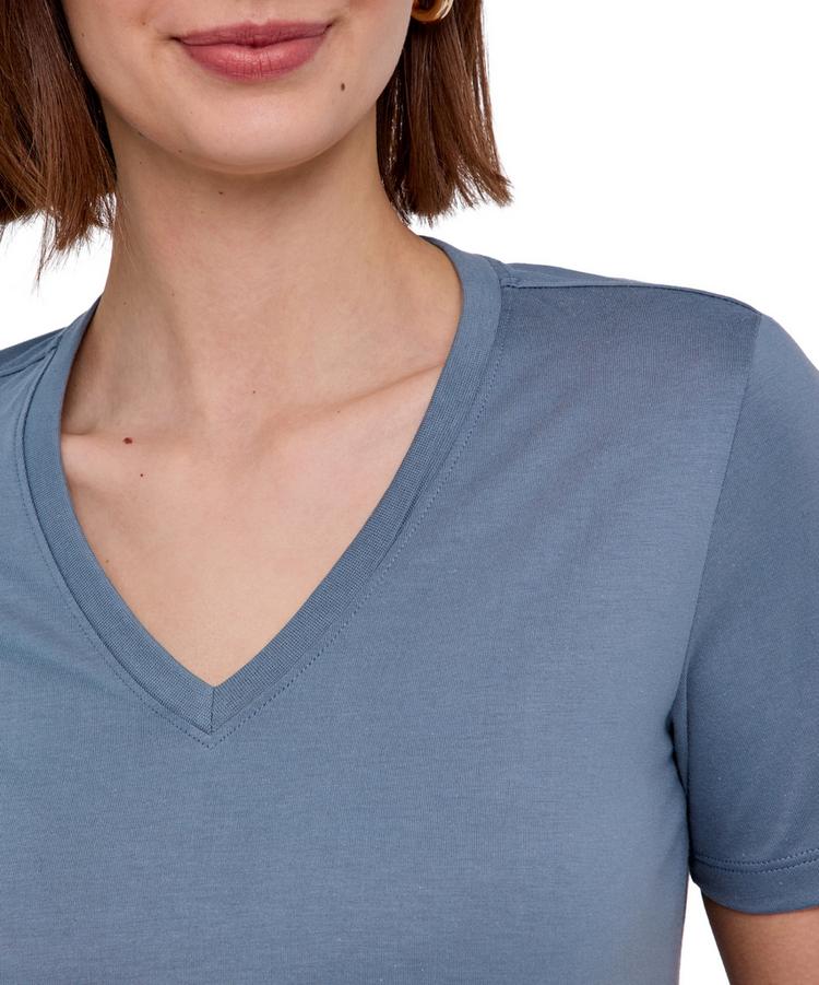 Falke Falke V-Neck T-Shirt Damen - monument (6592) - 4 | SportScheck
