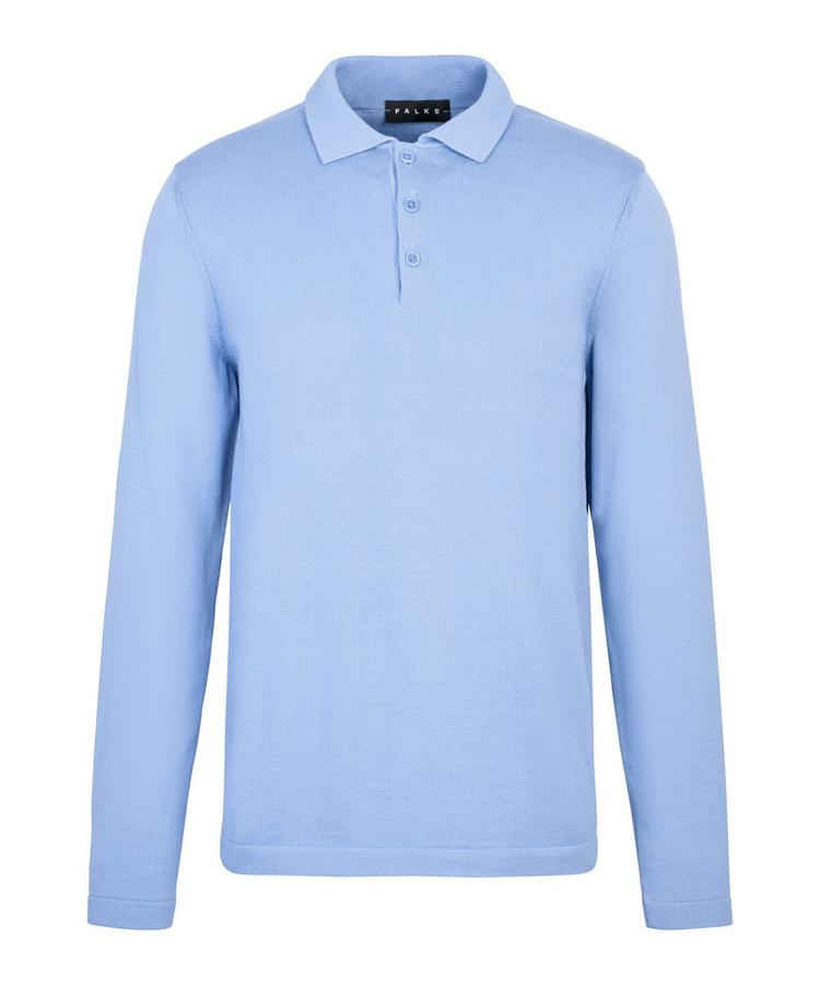 Falke Falke Cotton Polo LS Poloshirt Herren - bleue (6543) - 0 | SportScheck