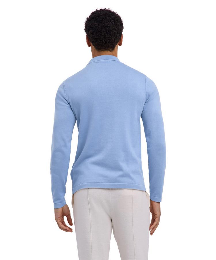 Falke Falke Cotton Polo LS Poloshirt Herren - bleue (6543) - 0 | SportScheck