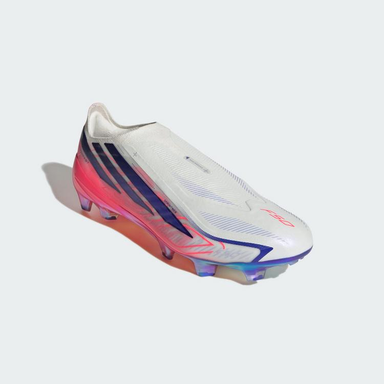 adidas adidas F50 Hyperfast Elite Fu&szlig;ballschuh, feste Fu&szlig;ballschuhe - Cloud White / Solar Purple / Solar Turbo - 2 | SportScheck
