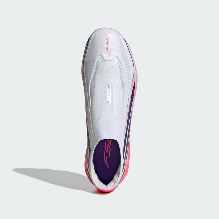adidas adidas F50 HYPERFAST ELITE Kids Fu&szlig;ballschuh, Fu&szlig;ballschuhe Kinder - Cloud White / Solar Purple / Solar Turbo - 0 | SportScheck