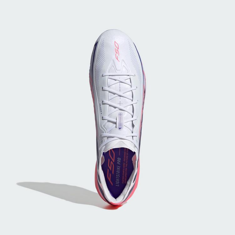 adidas adidas F50 Hyperfast Elite Fu&szlig;ballschuh, Fu&szlig;ballschuhe - Cloud White / Solar Purple / Solar Turbo - 0 | SportScheck