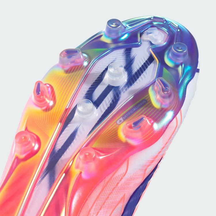 adidas adidas F50 Hyperfast Elite Fu&szlig;ballschuh, Fu&szlig;ballschuhe - Cloud White / Solar Purple / Solar Turbo - 5 | SportScheck