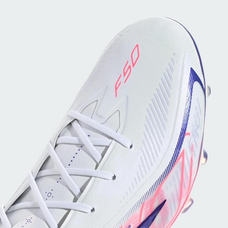 adidas adidas F50 Hyperfast Elite Fu&szlig;ballschuh, Fu&szlig;ballschuhe - Cloud White / Solar Purple / Solar Turbo - 6 | SportScheck