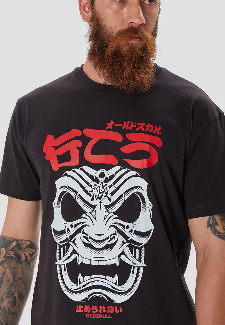 OLDSKULL OLDSKULL Asian Mask Printshirt Herren - Black - 1 | SportScheck