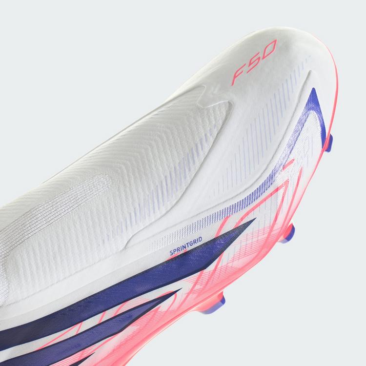 adidas adidas F50 Hyperfast League Fu&szlig;ballschuh, Fu&szlig;ballschuhe - Cloud White / Solar Purple / Solar Turbo - 6 | SportScheck