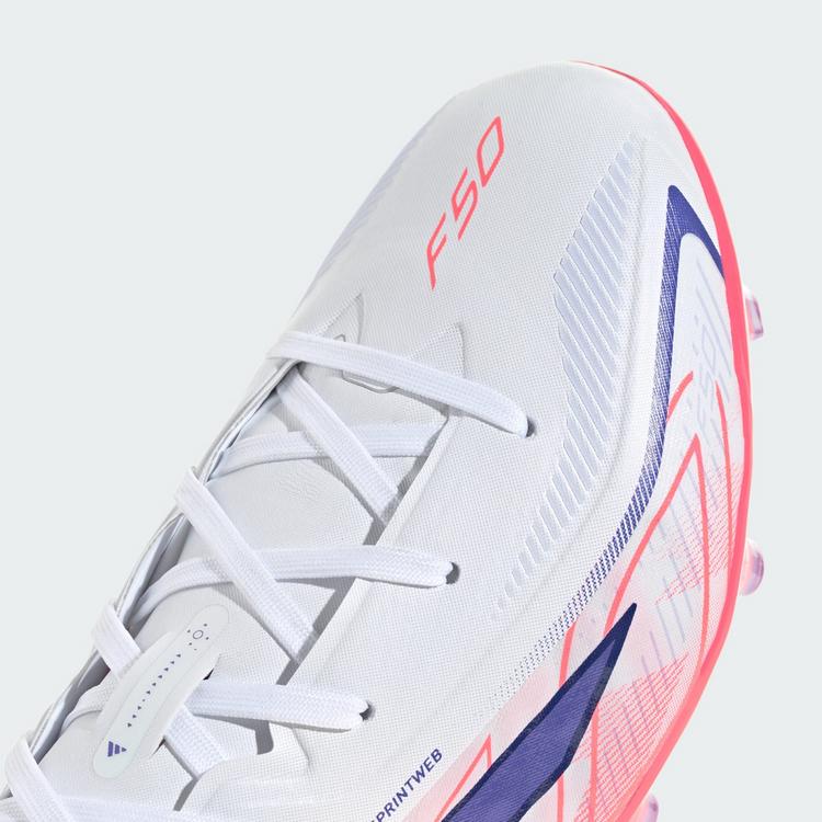 adidas adidas F50 HYPERFAST ELITE Kids Fu&szlig;ballschuh, Fu&szlig;ballschuhe Kinder - Cloud White / Solar Purple / Solar Turbo - 5 | SportScheck