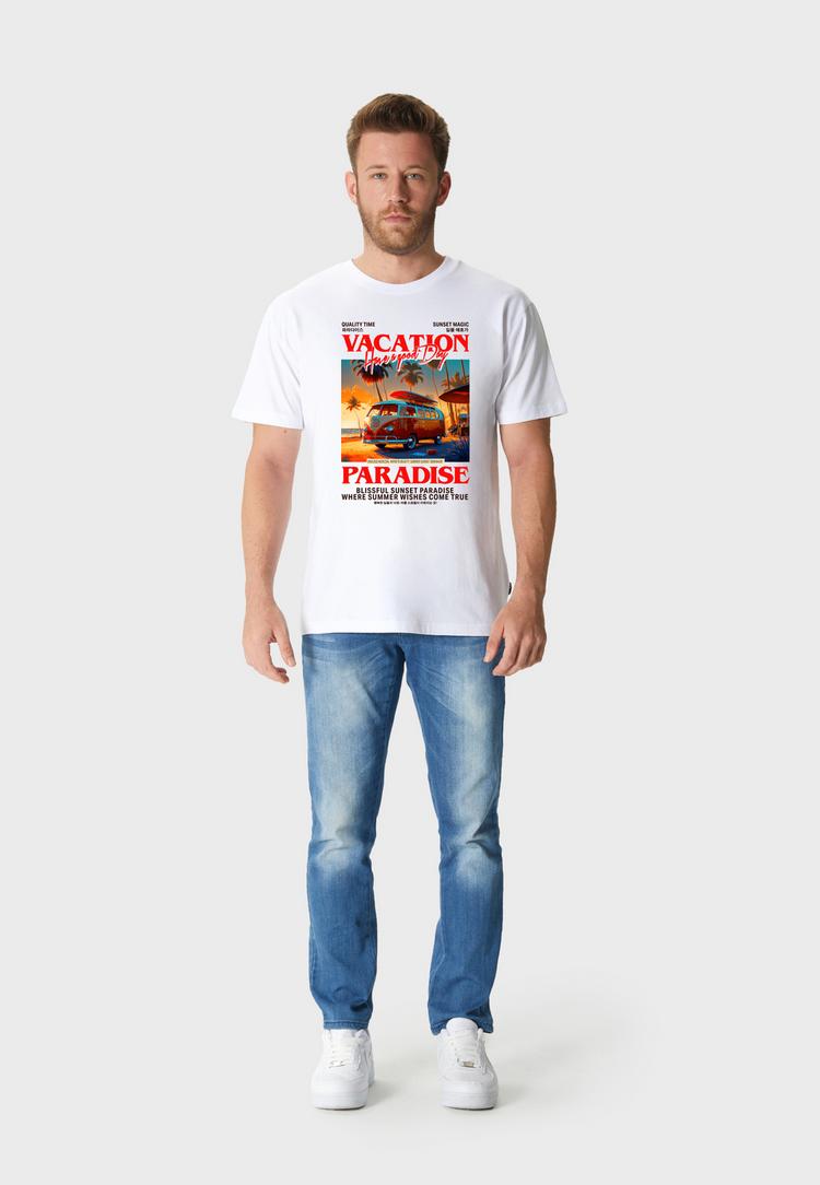 OLDSKULL OLDSKULL Wrldvibe Travel Printshirt Herren - White - 1 | SportScheck