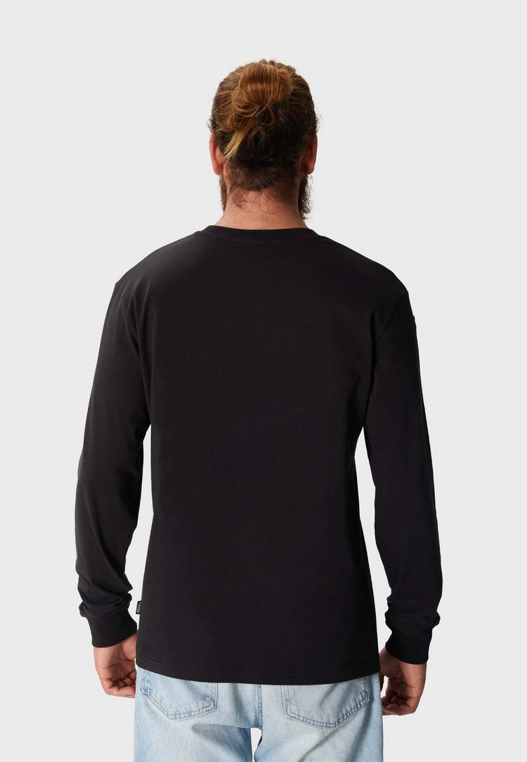OLDSKULL OLDSKULL Basic Oldskull Logo Langarmshirt Herren - Black / White - 4 | SportScheck