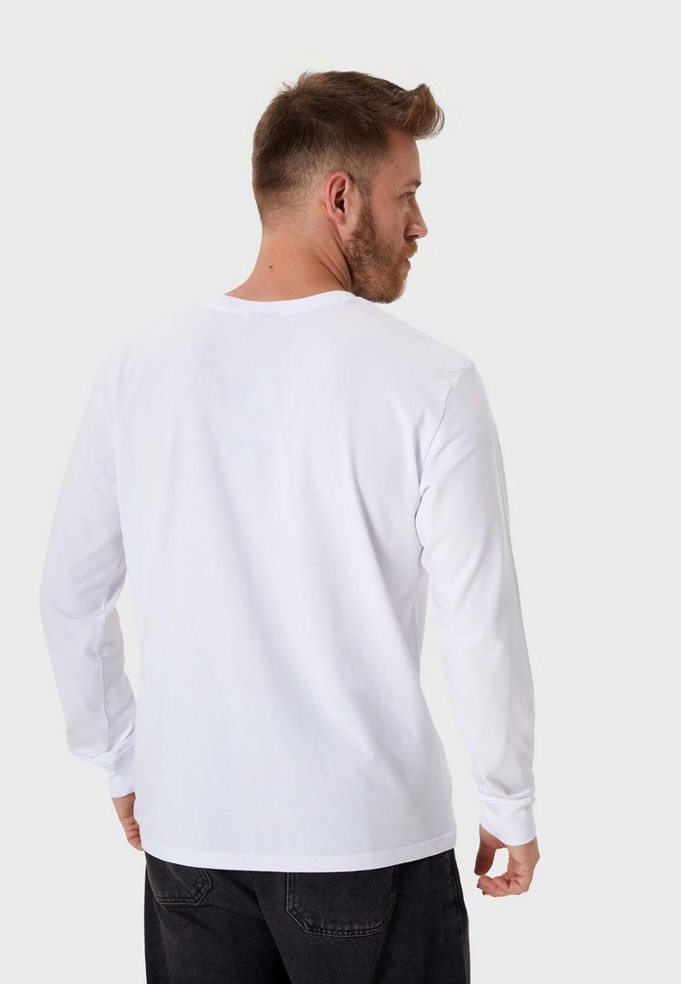OLDSKULL OLDSKULL Basic Oldskull Logo Langarmshirt Herren - Black / White - 5 | SportScheck