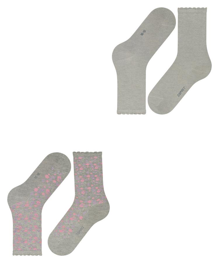 ESPRIT ESPRIT Flower Meadow SO  2-Pack Socken Damen - storm grey (3820) - 2 | SportScheck