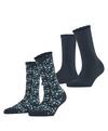 ESPRIT Flower Meadow SO  2-Pack Socken Damen - marine (6120)