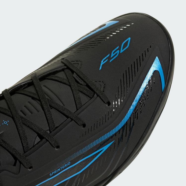 adidas adidas F50 Hyperfast League Fu&szlig;ballschuh, Fu&szlig;ballschuhe - Core Black / Core Black / Lucid Ray Blue - 5 | SportScheck