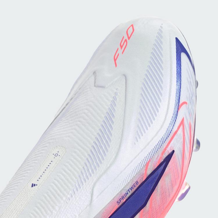 adidas adidas F50 Hyperfast Elite Fu&szlig;ballschuh, Fu&szlig;ballschuhe - Cloud White / Solar Purple / Solar Turbo - 6 | SportScheck