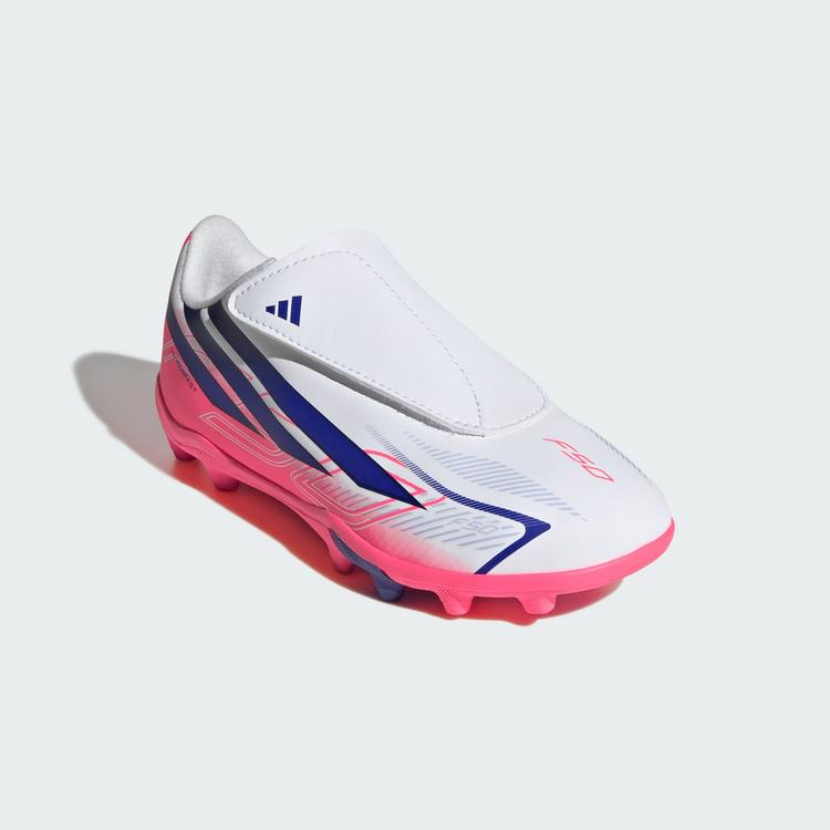 adidas adidas F50 Hyperfast Club Kids Fu&szlig;ballschuh, Fu&szlig;ballschuhe Kinder - Cloud White / Solar Purple / Solar Turbo - 3 | SportScheck
