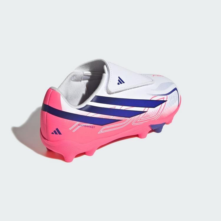 adidas adidas F50 Hyperfast Club Kids Fu&szlig;ballschuh, Fu&szlig;ballschuhe Kinder - Cloud White / Solar Purple / Solar Turbo - 4 | SportScheck