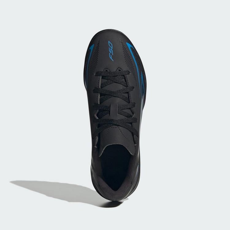 adidas adidas F50 HYPERFAST CLUB Kids Fu&szlig;ballschuh, Fu&szlig;ballschuhe Kinder - Core Black / Core Black / Lucid Ray Blue - 0 | SportScheck