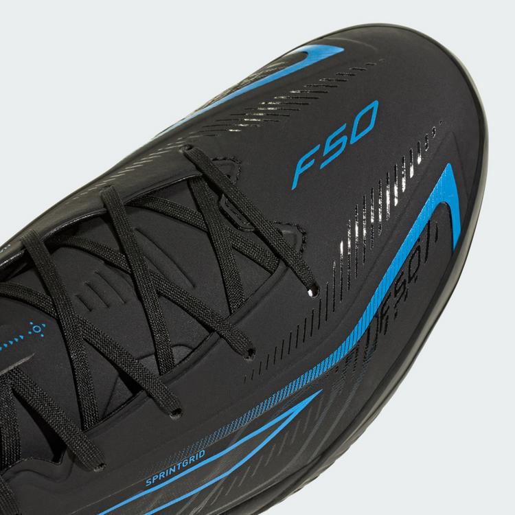 adidas adidas F50 Hyperfast League Fu&szlig;ballschuh, Fu&szlig;ballschuhe - Core Black / Core Black / Lucid Ray Blue - 6 | SportScheck