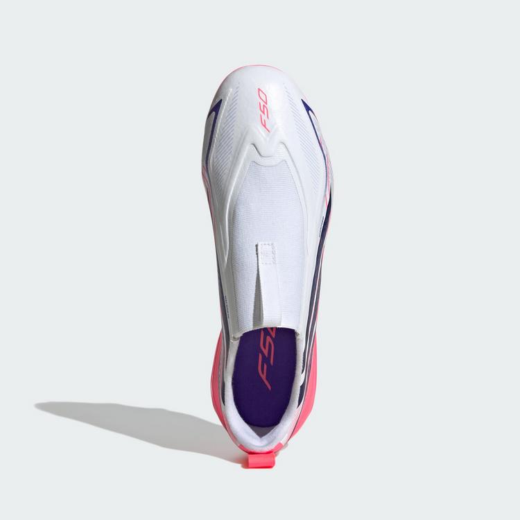 adidas adidas F50 Hyperfast League Kids Fu&szlig;ballschuh, Fu&szlig;ballschuhe Kinder - Cloud White / Solar Purple / Solar Turbo - 0 | SportScheck