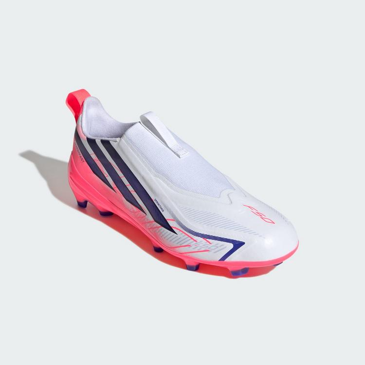 adidas adidas F50 Hyperfast League Kids Fu&szlig;ballschuh, Fu&szlig;ballschuhe Kinder - Cloud White / Solar Purple / Solar Turbo - 2 | SportScheck