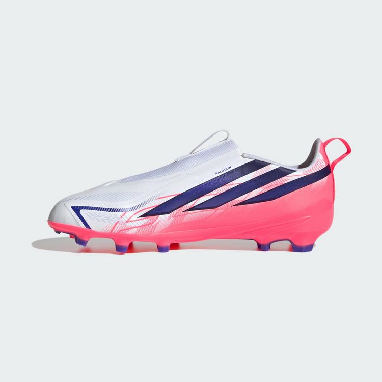 adidas adidas F50 Hyperfast League Kids Fu&szlig;ballschuh, Fu&szlig;ballschuhe Kinder - Cloud White / Solar Purple / Solar Turbo - 4 | SportScheck