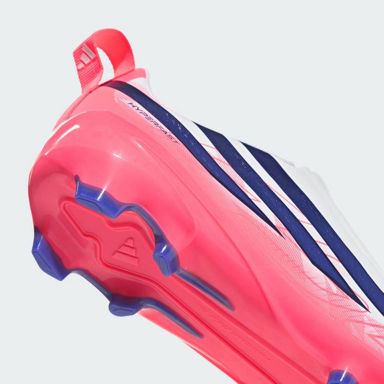 adidas adidas F50 Hyperfast League Kids Fu&szlig;ballschuh, Fu&szlig;ballschuhe Kinder - Cloud White / Solar Purple / Solar Turbo - 5 | SportScheck
