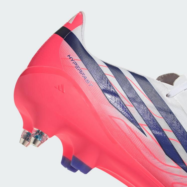 adidas adidas F50 Hyperfast League Fu&szlig;ballschuh, Fu&szlig;ballschuhe - Cloud White / Solar Purple / Solar Turbo - 5 | SportScheck