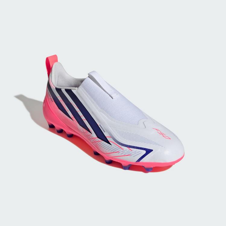 adidas adidas F50 HYPERFAST LEAGUE Kids Fu&szlig;ballschuh, Fu&szlig;ballschuhe Kinder - Cloud White / Solar Purple / Solar Turbo - 2 | SportScheck
