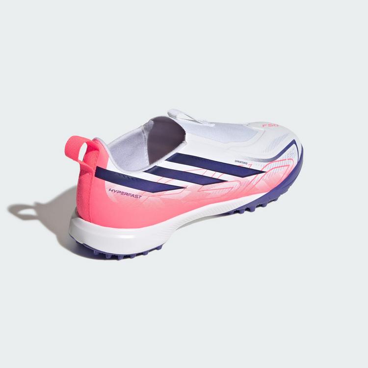 adidas adidas F50 Hyperfast League Kids Fu&szlig;ballschuh, Fu&szlig;ballschuhe Kinder - Cloud White / Solar Purple / Solar Turbo - 3 | SportScheck