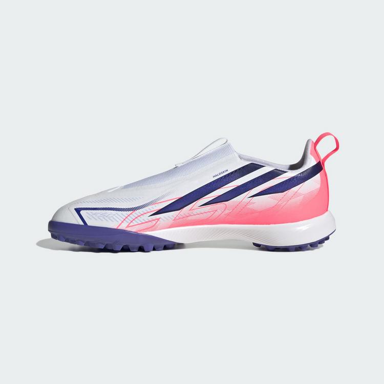 adidas adidas F50 Hyperfast League Kids Fu&szlig;ballschuh, Fu&szlig;ballschuhe Kinder - Cloud White / Solar Purple / Solar Turbo - 4 | SportScheck