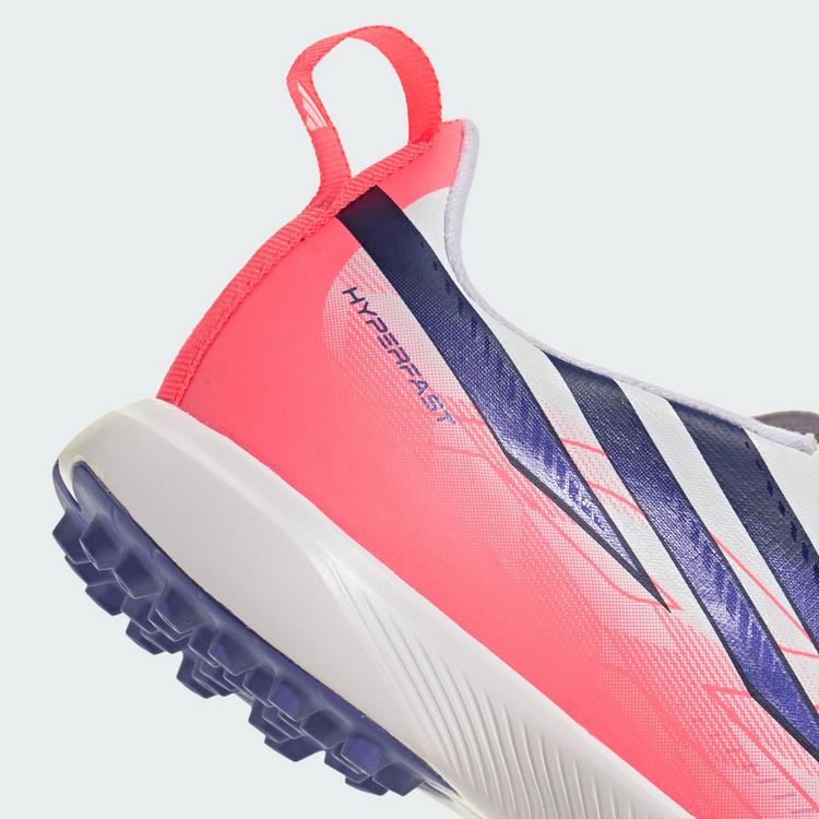 adidas adidas F50 Hyperfast League Kids Fu&szlig;ballschuh, Fu&szlig;ballschuhe Kinder - Cloud White / Solar Purple / Solar Turbo - 5 | SportScheck