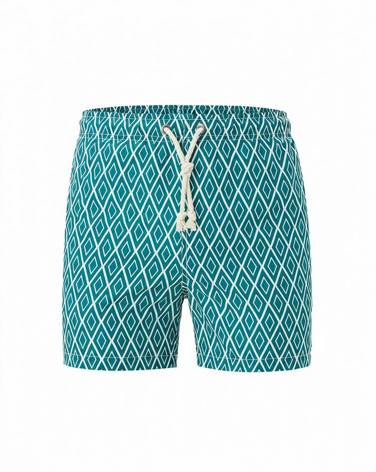 Gassa d'Amante Gassa d'Amante Praiano Badehose Herren - Gr&uuml;n-Weiss-Lachs - 0 | SportScheck