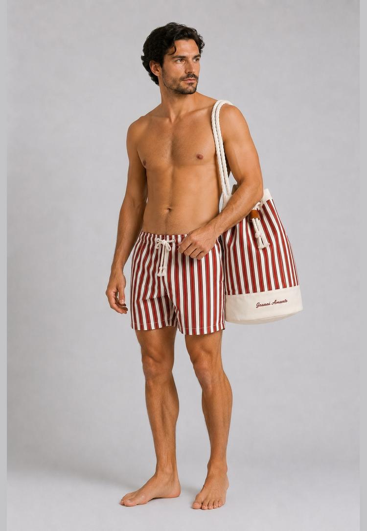 Gassa d'Amante Gassa d'Amante Alassio mit Strandtasche im 2-tlg. Set Badehose Herren - Rot-Rot - 0 | SportScheck