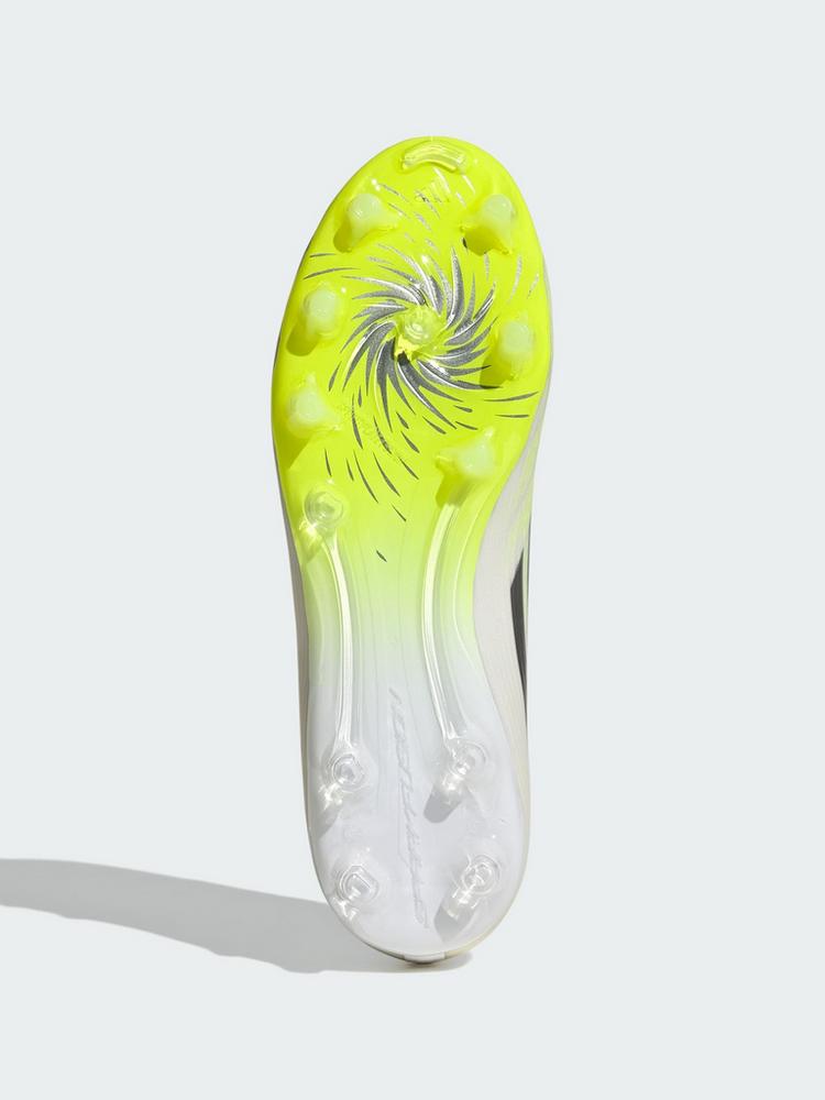 adidas adidas F50 SPARKFUSION LEAGUE Low Fu&szlig;ballschuhe Damen - Cloud White / Iron Metallic / Hi-Res Yellow - 1 | SportScheck