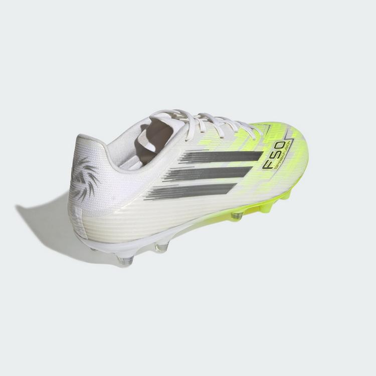 adidas adidas F50 SPARKFUSION LEAGUE Low Fu&szlig;ballschuhe Damen - Cloud White / Iron Metallic / Hi-Res Yellow - 3 | SportScheck