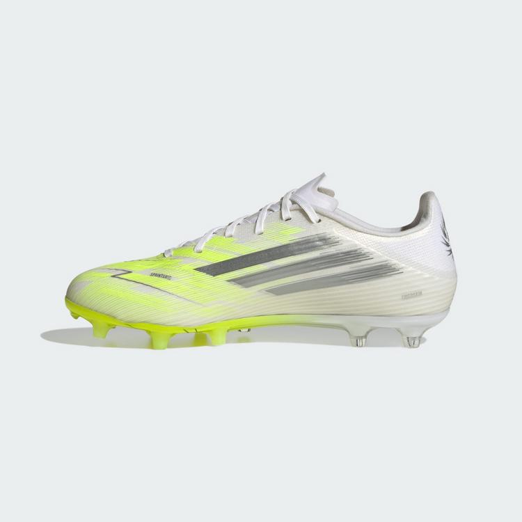 adidas adidas F50 SPARKFUSION LEAGUE Low Fu&szlig;ballschuhe Damen - Cloud White / Iron Metallic / Hi-Res Yellow - 4 | SportScheck
