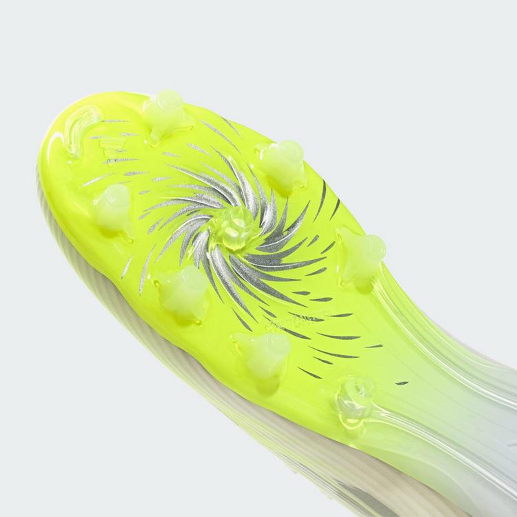adidas adidas F50 SPARKFUSION LEAGUE Low Fu&szlig;ballschuhe Damen - Cloud White / Iron Metallic / Hi-Res Yellow - 6 | SportScheck