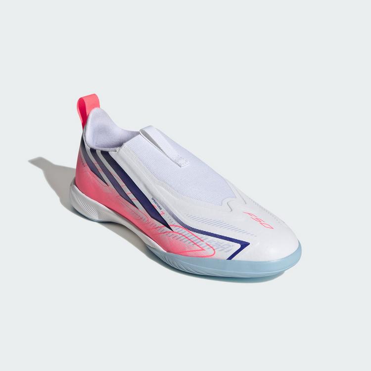 adidas adidas F50 Hyperfast League Kids Fu&szlig;ballschuh, Fu&szlig;ballschuhe Kinder - Cloud White / Solar Purple / Solar Turbo - 2 | SportScheck