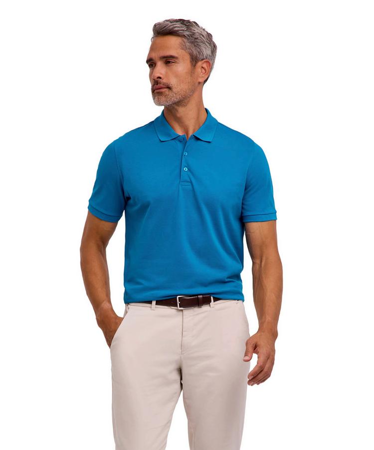 Falke Falke Pima Piqu&eacute; Polo Poloshirt Herren - cyan (6964) - 0 | SportScheck