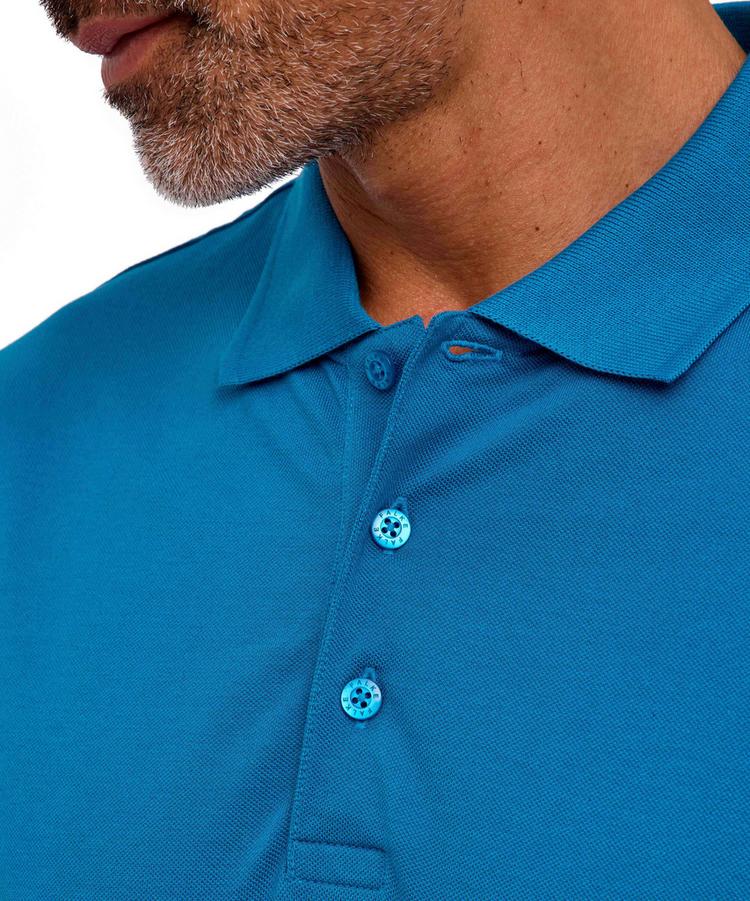 Falke Falke Pima Piqu&eacute; Polo Poloshirt Herren - cyan (6964) - 2 | SportScheck
