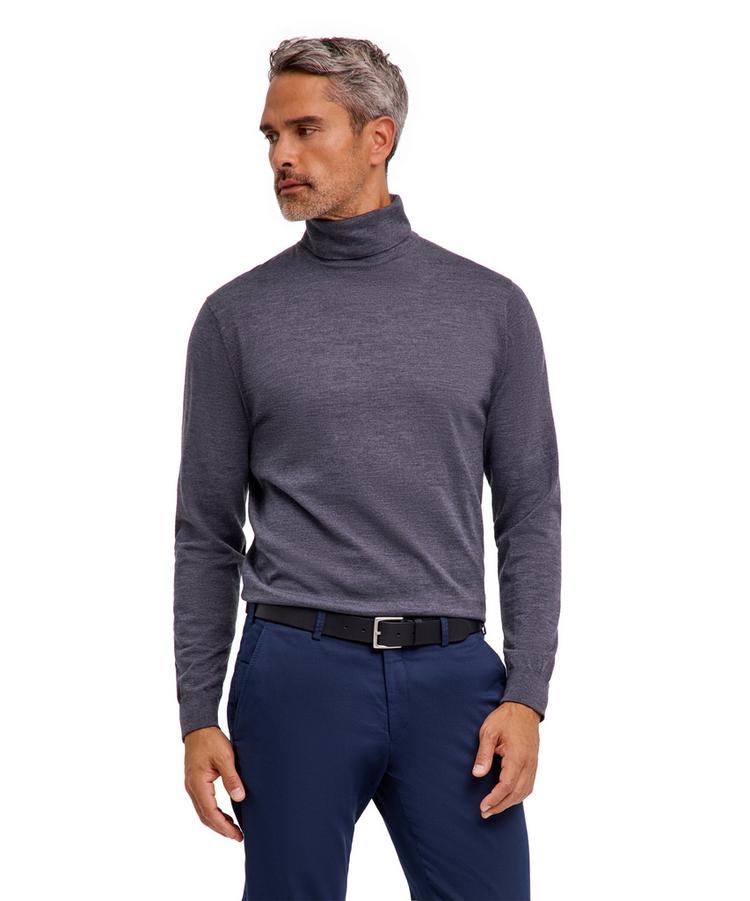 Falke Falke Merino Ultrafine Roll Neck Strickpullover Herren - dark grey (3970) - 0 | SportScheck