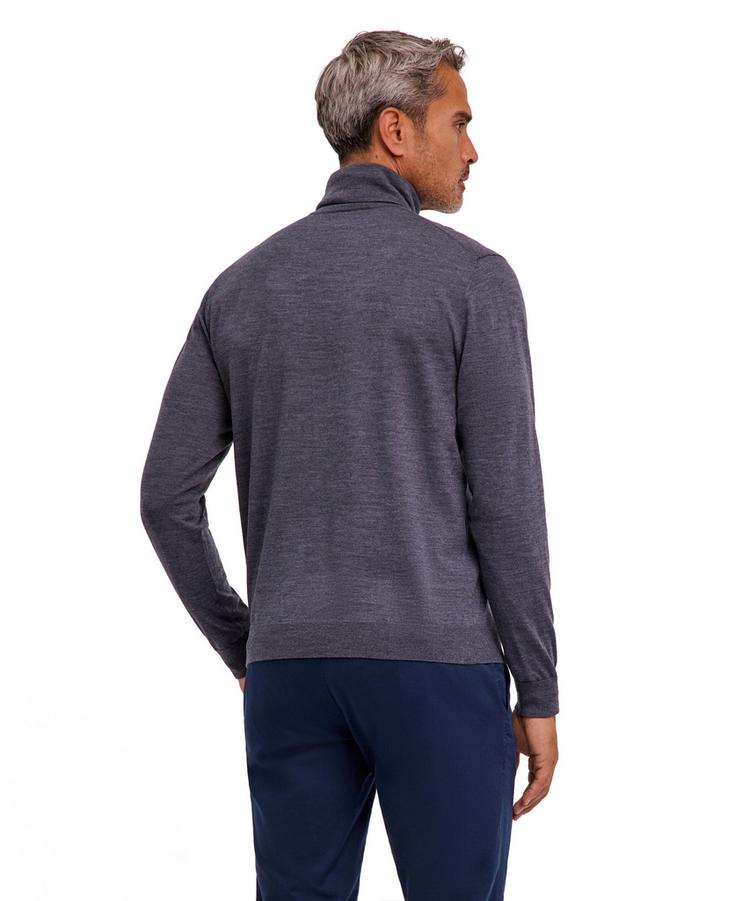 Falke Falke Merino Ultrafine Roll Neck Strickpullover Herren - dark grey (3970) - 0 | SportScheck