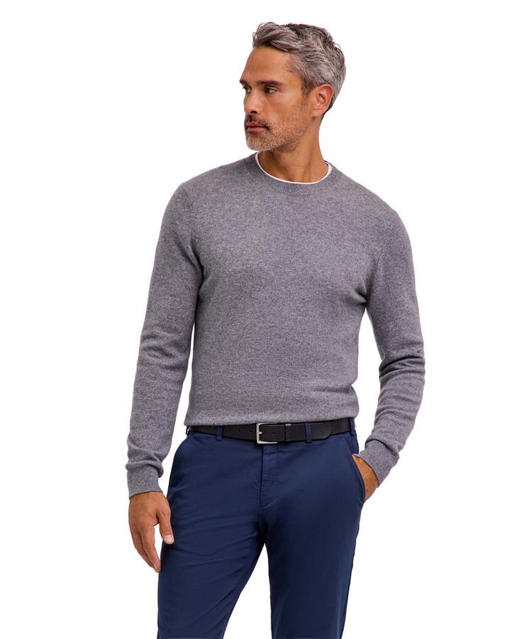 Falke Falke Pure Cashmere Crew Neck Strickpullover Herren - light greymel. (3390) - 0 | SportScheck