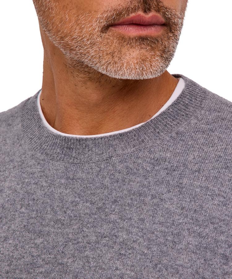 Falke Falke Pure Cashmere Crew Neck Strickpullover Herren - light greymel. (3390) - 1 | SportScheck